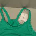 Women Sleeveless Athletic Dress Mini Dress Spaghetti Strap Sundress with Shorts (Small, Green)