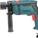 1/2" Corded Impact Hammer Drill - 9 AMP 1050W DIY Power Tool, 0-3000 RPM & 0-4500 BPM for Concrete, Brick, Masonry - Keyed Chuck with Side Handle