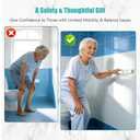 Suction Grab Bars for Shower 2Packs - 17.7" No Drill Safety Shower Handle for Seniors, Elderly & Post-Surgery, Non-Slip Bathroom Assist Bar with Strong Suction, Bath Accessory