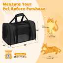 Cat Carrier Soft for Pets Up to 25 Lbs, Cat Travel Bag Soft-Sided with Padded Shoulder Strap, Pet Dog Carriers for Small Dogs Travel Puppy Carry Airline Approved, Black
