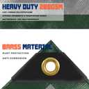 13 x 17Ft Extra Heavy Duty 12 Mil Thick Waterproof Green&Silver Tarp Cover Sheet & 6 Pcs Bungee Balls