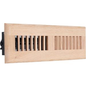 Fits 2x10 and 10x2 Duct Opening | Floor Register with Louvered Design by Handua | Heavy Duty Walkable Design with Damper | Floor Vent Grille | Easy to Adjust Air Supply Lever | Oak