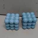 2pcs 9-Ball Cube Aromatherapy Candle (Blue), 9 ounce