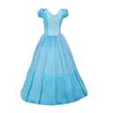 Womens Deluxe Blue Princess Dress Halloween Fancy Ball Party Gown Costume (Blue, Medium)