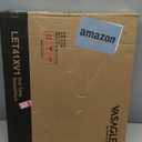 VASAGLE Side Table, 2-Tier Nightstand, End Table with Mesh Shelf, Steel Frame, Adjustable Feet, for Living Room, Bedroom, Industrial Style, Rustic Brown and Black ULET41X, 17.7 x 17.7 x 21.6 Inch