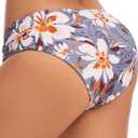 Women's Bathing Suit Bottoms Full Coverage Ruched Bikini Tankini Bottom Swimsuit Brief (Gray, XL)