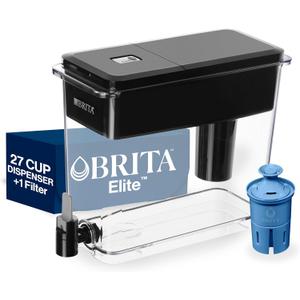 Brita Water Dispenser, UltraMax Elite Filter, Removes 99% of Lead, Includes 1 Filter, 27-Cup Capacity, Black