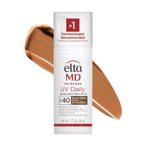 EltaMD UV Daily SPF 40 Tinted Face Sunscreen Moisturizer, Tinted Moisturizer for Face with SPF, Great for Dry, Combination, and Normal Skin (Deep Tint 1.7 Ounce)