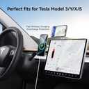 Laptop Phone Holder, Magnetic Phone Stand 15W Fast Wireless Charger for MagSafe for iPhone 17/16/15/14/13/12 & All Phones for Tesla (Silver)