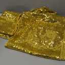 Aormenzy 2 Pack Gold Sequin Table Runner 12" x 72", Glitter Sparkle Sequin Runners for Birthday Party Wedding Banquet & Baby Shower, Party Table Decorations Supplies