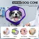 Dog Cone - Soft Cone for Dogs to Stop Licking, Pet E-Collar Alternative After Surgery, Adjustable Pet Recovery Collar for Wound Healing, Purple Large