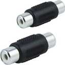 GE RCA Coupler Adapter, 2-Pack, Female-to-Female Connectors, Extend Length and Reach of RCA Cables, Audio Video Cable Extender Barrel, 33617