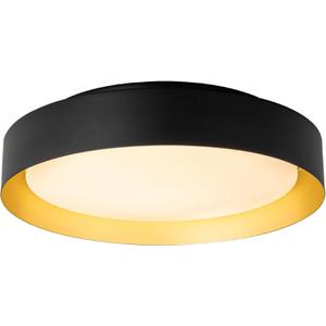12 Inch LED Flush Mount Ceiling Light, 18W Flush Mount Light Fixture in Balck and Gold Finish, Dimmable Ceiling Light for Bedroom, Hallway, Entryway, Bathroom, Kitchen 3000K Warm White (Black Gold)