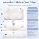 Mellow Cloud Pillow (2026 Upgraded) Ergonomic Cervical Support Pillow, Dual-Sided Firmness for Neck Alignment, Breathable Memory Foam with Washable Cover for Side/Back Sleepers, Queen Size