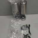 Electric Salt and Pepper Grinder Set  Rechargeable Automatic Salt and Pepper Shaker with 6 Adjustable Coarseness, Large-Capacity Pepper Mill Kitchen Appliances and Home Essentials Gifts for Women (Rechargeable-Stainless Steel)