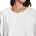 Womens Oversized T Shirts Crewneck Rolled Short Sleeve Tops Summer Casual Basic Workout Tee Shirts (White, XXL)