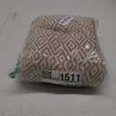 DII Rustic Farmhouse Double Diamond Woven Throw, 50x60, Stone