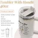 Christian Gifts for Women, Inspiration Gifts Tumbler 40oz Stainless Steel Insulated with Handle and Straw - Mother's Day Birthday Religious Gifts for Mom, Friend, Sister, Grandma