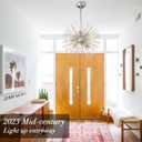 20" Modern Nickel Sputnik Chandelier 9-Lights Mid-Century Modern Starburst Chandelier Vintage Chrome Solid Metal Sputnik Chandeliers for Dining Room, Living Room, Bedroom, Kitchen, E12