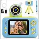 Camera for Kids, Toddler Volging Cameras Age 3-8 Christmas Birthday Gifts for Boys and Girls 3-12 Year Old Boys Digital Camcorder for Video Portable Kids Selfie Camera with 32GB SD Card Blue
