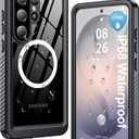 ANTSHARE IP68 Waterproof Case for Samsung Galaxy S26 Ultra [2026] - MagSafe Compatible, Built-in Screen/Lens Protector - Shockproof Full Body Protection for Swimming/Outdoor, Black/Clear