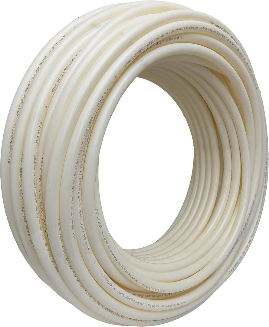 SharkBite 3/4 Inch x 300 Feet White PEX-A, Made in the USA, Flexible Water Pipe Tubing for Plumbing, UA70W300