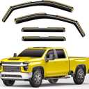 in-Channel Window Rain Guards Fit for Chevy Silverado/GMC Sierra 2500HD/3500HD 2020-2025 Crew Cab, Extra Durable Window Deflectors Vent Shades Visors Exterior Car Accessories - 4 pcs