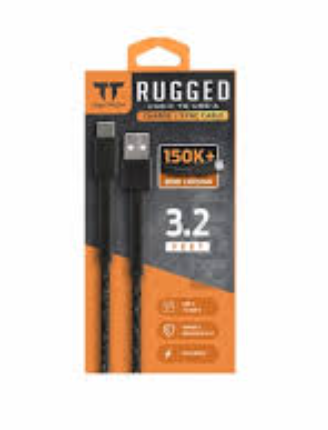 Rugged DI Tac Tech Rugged USB-A to USB-C Cable, 50K+