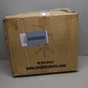 BestOffice | Ergonomic Office Chair | Mid-Back Swivel Desk Chair | Breathable Backrest & Lumbar Support | Adjustable Height | Sponge Seat | Rolling Wheels | Black | for Adults & Women