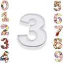 10Cardboard Number Mache Chocolate Covered Strawberries Fillable Sweets Candy Container Box(White, 3)