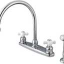 Kingston Brass KB721PXSP Vintage 8-Inch Centerset Kitchen Faucet, Polished Chrome