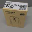 TECKNET Wireless Mouse, 2.4G Ergonomic Optical Mouse, Computer Mouse for Laptop, PC, Computer, Chromebook, Notebook, 6 Buttons, 24 Months Battery Life, 2600 DPI, 5 Adjustment Levels - Purple