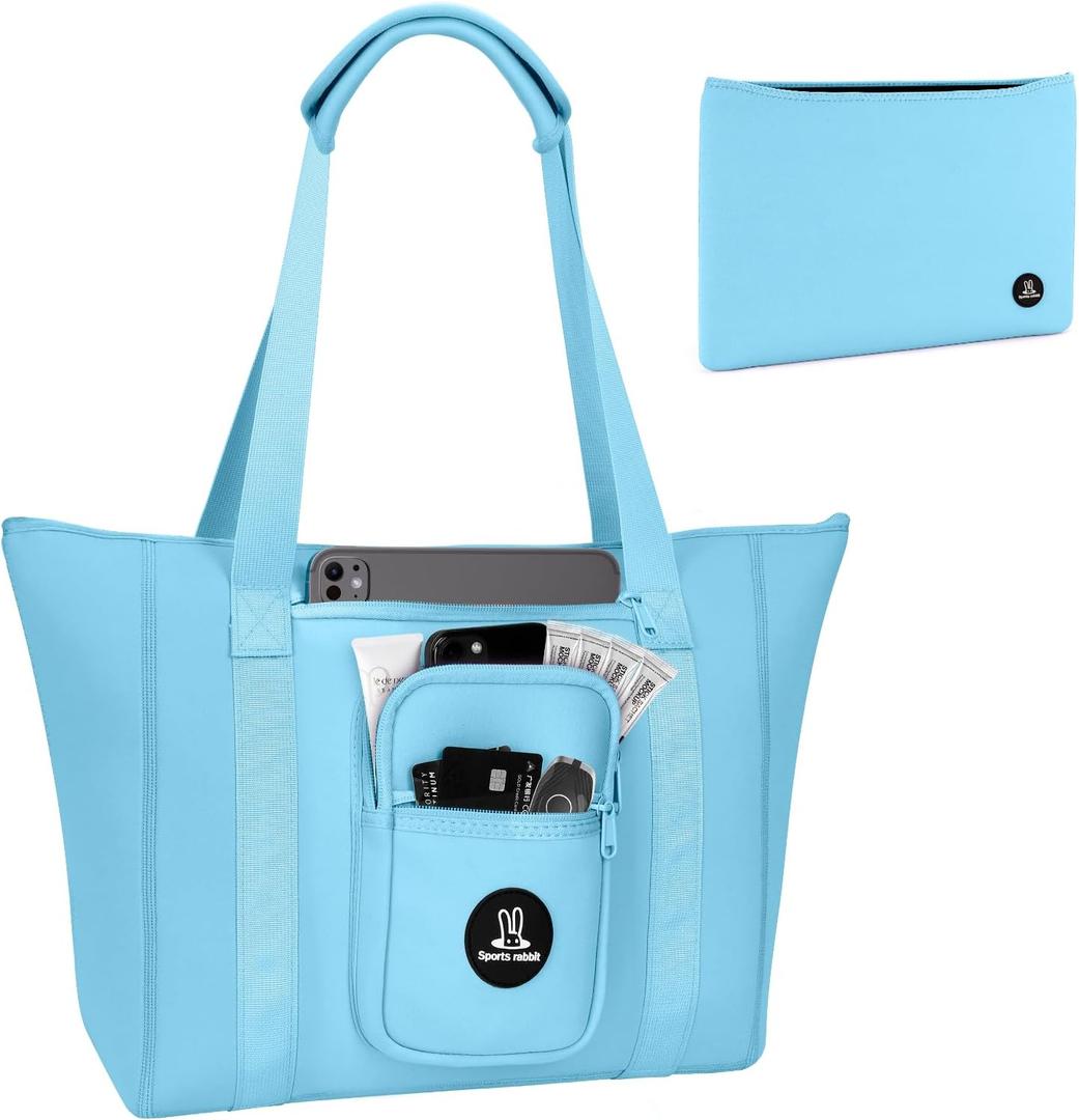 Sports rabbit Extra Large Neoprene Lunch Bag Tote for Women, Insulated
