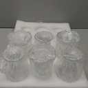 ZENFUN 6 Pack Glass Tulip Sundae Cups, 7 Fl Oz Clear Milkshakes Footed Ice Cream Cups Dessert Bowls Set for Sherbet Trifle, Fruit, Salad, Snack, Cocktail