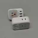 US to Japan Plug Adapter 2 Pack, TESSAN 2 Prong to 3 Prong Outlet Adapter with 4 Outlets 3 USB (1 USB-C), Outlet Adaptor US to Japan China Mexico Philippines Canada Peru Thailand Vietnam