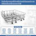 20000533 20007189 Dishwasher lower dishrack Assembly Compatible with bosch thermador SHE53TF5UC SHP7PT55UC SHPM98W75N SHV68T53UC etc Dishwashers (some models), Replace Number: 20000049 20000532 etc
