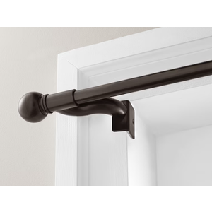 Zenna Home Smart Rods Adjustable Tension Single Curtain Rod, 28"-66"
