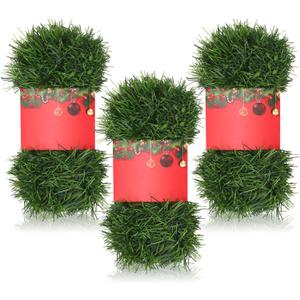 150 ft Green Christmas Garland Decorations Artificial Greenery 3.5" Wide Pine Garland PVC Soft Christmas Decorations for Indoor Outdoor Tree Stair Banister Fireplaces, 3 Pcs, 49 ft Each