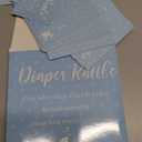 Funrous 51 Diaper Raffle Tickets with Box for Baby Shower Game Invitations Diaper Raffle Card for Gender Reveal Baby Shower Party Decoration Table Centerpiece(Lake Blue)