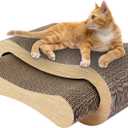 2 in 1 Cat Scratch Pad - Corrugated Cardboard Ultimate Cat Scratching Board, Reversible Cat Lounge Scratcher for Indoor Cats