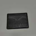 Perry Ellis Men's Slim Black Leather Credit Card Holder Case Wallet