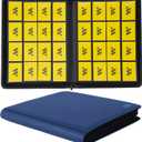 Premium 1000+ Pockets Card Binder,16 Pockets Trading Card Binder Ringless Side Loading Trading Card Album Folder for TCG -Blue