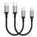 Short USB C to USB C Cable 6 inch, 2 Pack Braided USBC to USBC Cable Fast Charging, Type C Charging Cord Compatible with iPhone 17/16/15, Samsung Galaxy S24/S23, MacBook, iPad, Google Pixel (0.5FT)