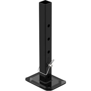 8000 lbs Square Drop Leg with Pin, Black