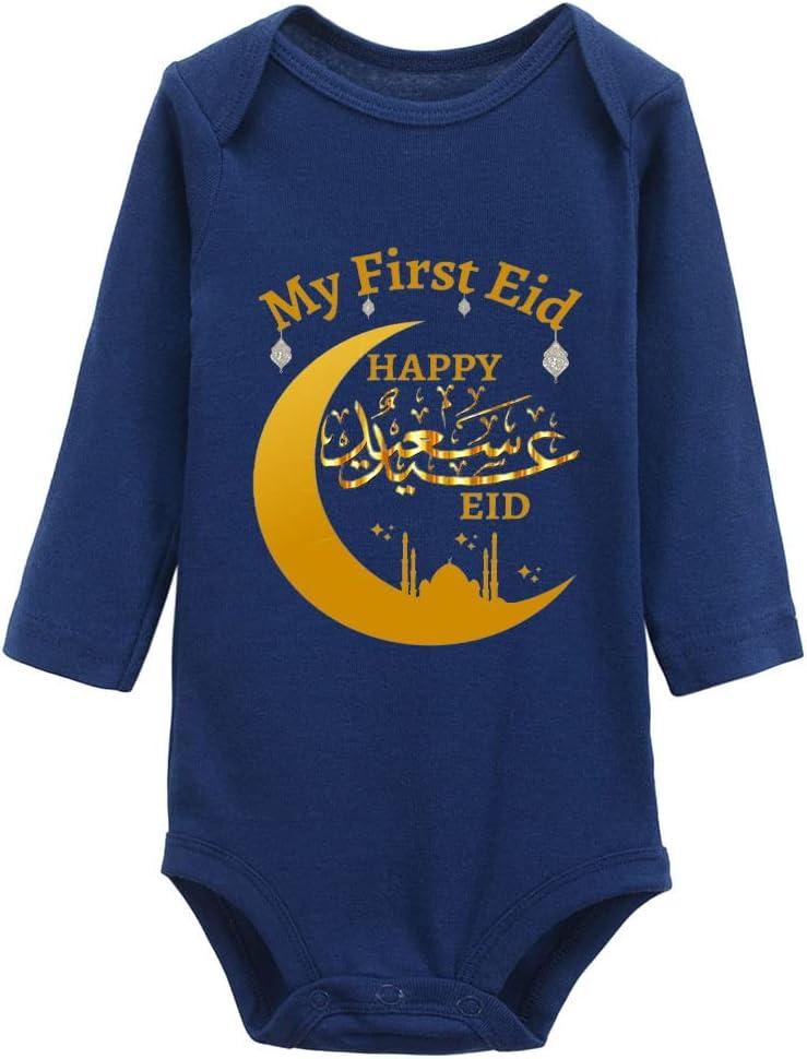 My First Eid Infant Unisex Rompers Baby Birth Announcement Bodysuit