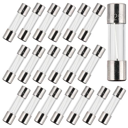 BOJACK F5AL125V 5x20 mm 5 A 125 V fuses 0.2x0.78 Inch 5 amp 125 Volt Fast-Blow Glass Fuses (Pack of 20)