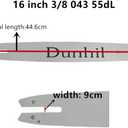 16-Inch 3/8 043 55dl Chainsaw Chain and Bar, Fits for Stihl MS170 MS180 017 009 019 023 PM400 61 PMM3 554 Chains and 1 Bar)
