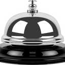 Bell for Desk  Loud & Clear Call Bell with Matte Anti-Rust Steel, Small 3.35" Footprint, Durable Design for Office, Reception, Classroom, and Hotel Use