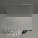 RattanView 2 Pcs 15 Inch Acrylic Risers Display Stands Rectangular 4-leg Acrylic Plant Stand, 6mm Thick Clear Shelf Riser Display Stands for Decor Collectibles Figures and Item Photography