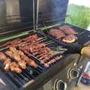 BBQ Gloves Disposable Heat Resistant - 2 Reusable Cotton Liners & 50 Nitrile Gloves for Barbecue Smoker, Grilling, Cooking Hot Meat, Food Prep - 5Mil, Non-Slip Grip, Black Large